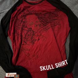 Y2k Vintage Skull Long Sleeve Shirt