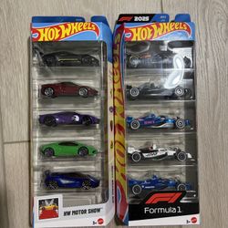 Hot Wheels 5 Packs - 2025 F1 And Motor Show $10 Each