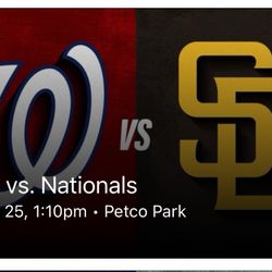 Padres Tickets - 2 Per game 