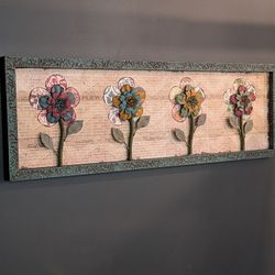Metal Flower Wall Art – 36” Wide