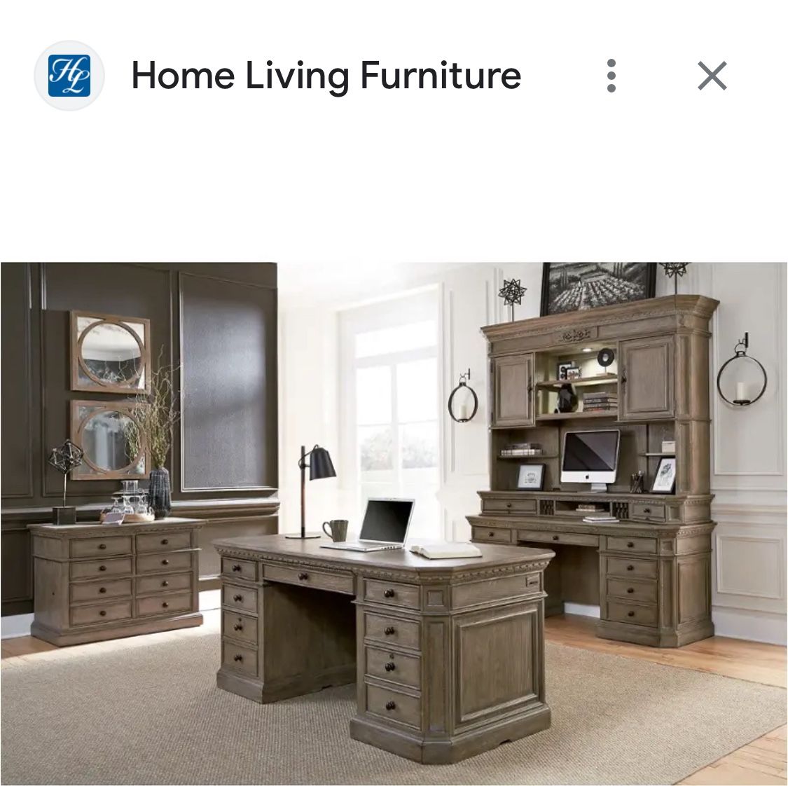 Two Desks Solid White Oak 4 Pieces: Aspen Home Belle Maison...