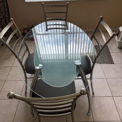 Glass dining table