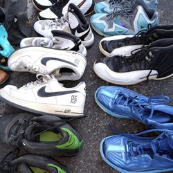 7 Pairs Nike Jordan Air Shoes Collection Mens Basketball Tennis