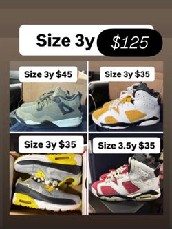 Jordan’s all size 3y $125
