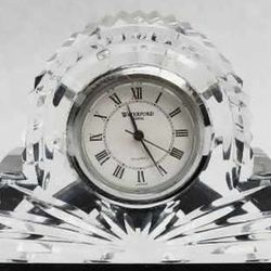 Beautiful Vintage Waterford 2 1/2" Crystal Desk Clock