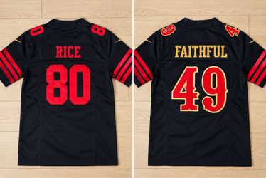 49er jerseys M L XL 2XL purdy kittle rice mccaffrey