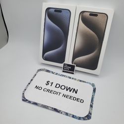 New Apple iPhone 15 Pro Max Unlocked For All Carriers - 90 DAY WARRANTY - $1 DOWN - NO CREDIT NEEDED 