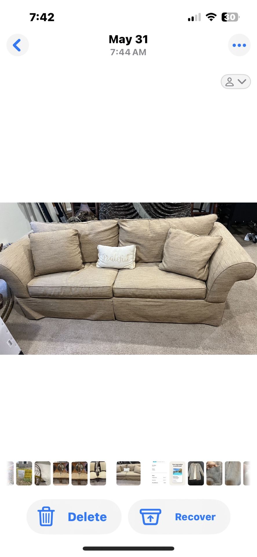 Beige Sofa sleeper
