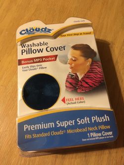 Washable pillow cover blue