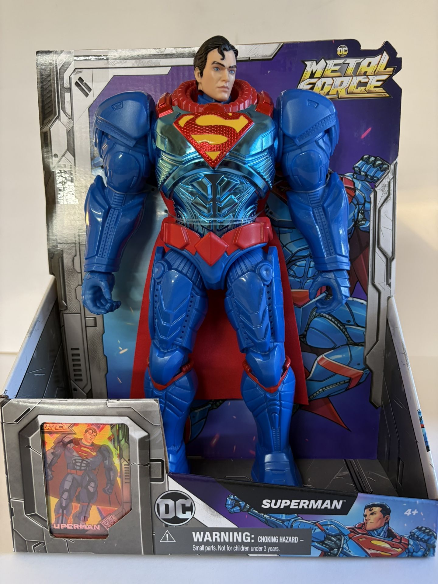 NEW DC Comics Metal Force Superman Action Figure Spin Master 12” with Card