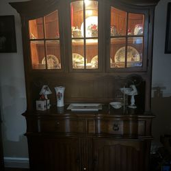 China Hutch - Cherry Wood  (China Not Included)