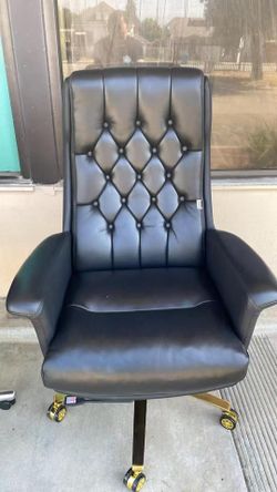 Kinnls Cellier  Office Chair,Genuine Leather Modern Home Executive Chairs for Office Desks Elegant Comfort Recliner,Adjustable Height Tilt Lock (Chair