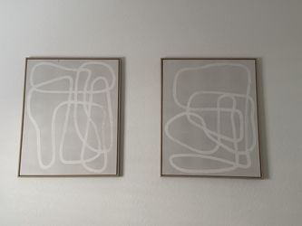 Modern Abstract Wall Art Set (2)