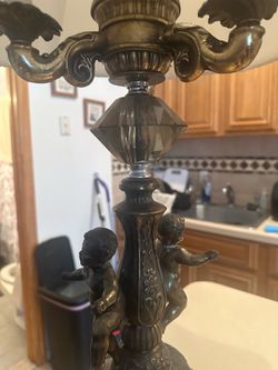 Vintage antique angel lamps