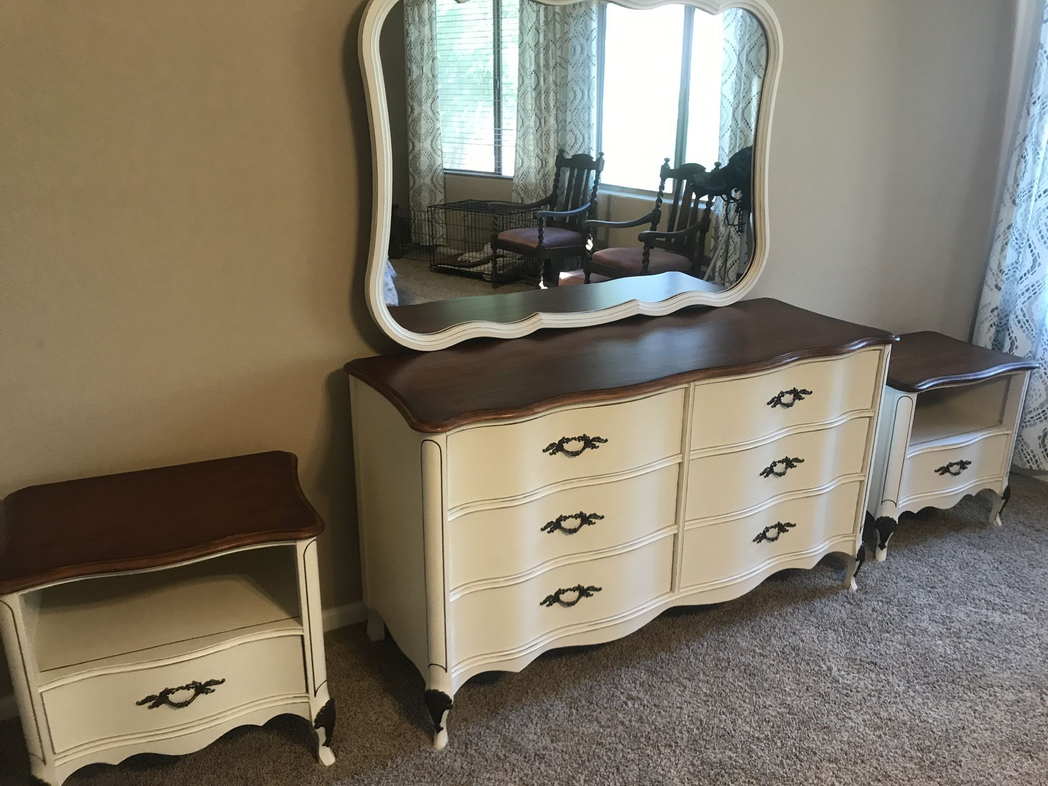 Dresser with Mirror and matching Nightstands