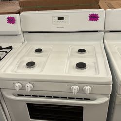 FRIGIDAIRE WHITE GAS STOVE 30” 