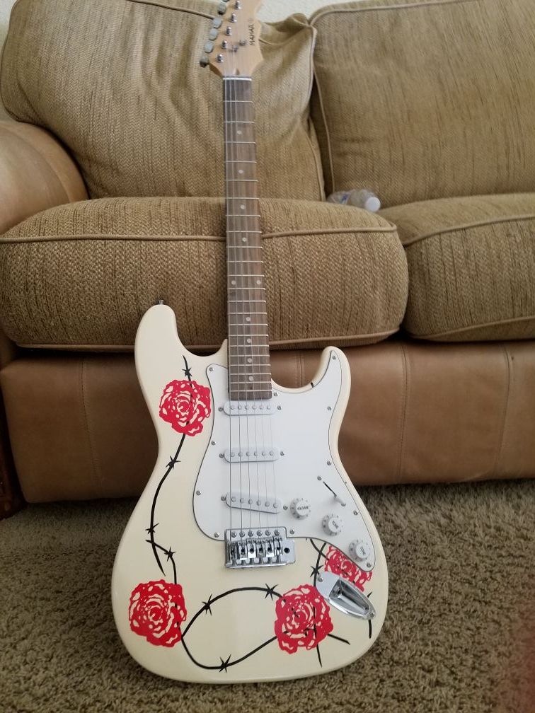 Mahar electric guitar roses
