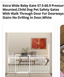 Extra wide baby gate