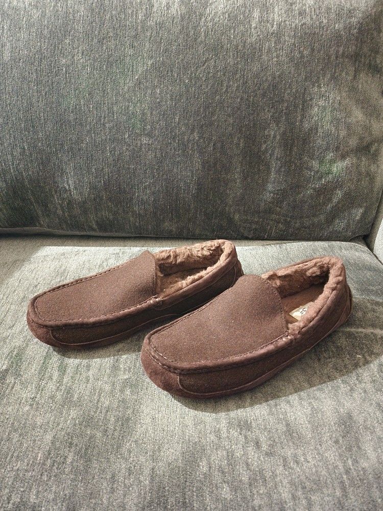 Uggs Mens Slippers Size 13 Wool Brown **Brand New**