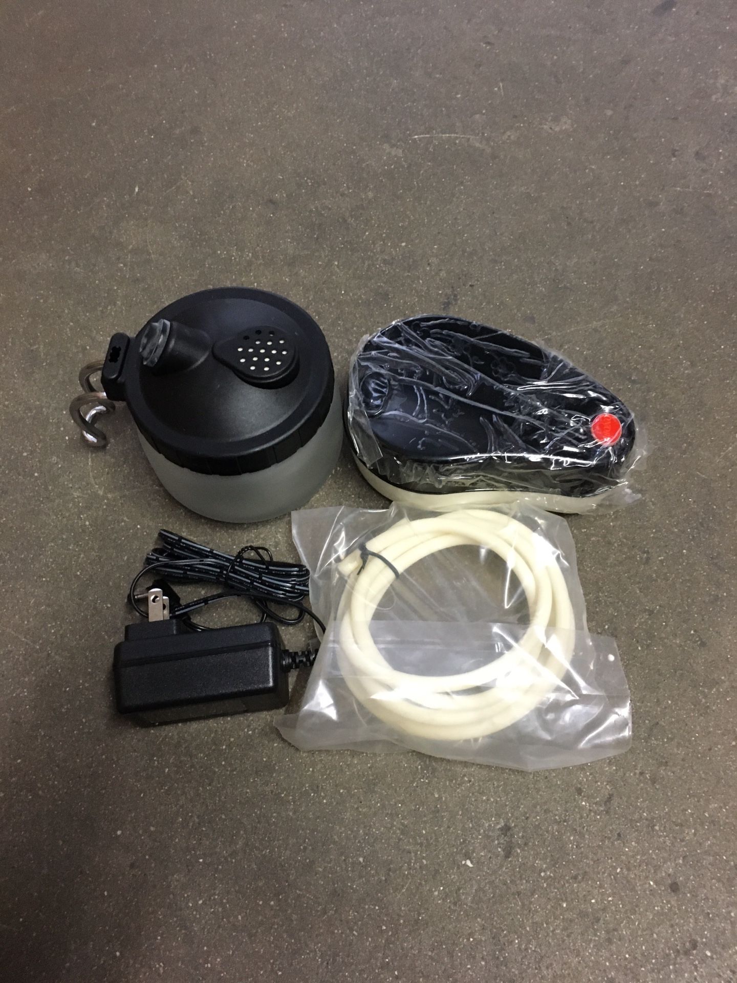 New in box $20 mini airbrush compressor with glass cleaning pot air hose 