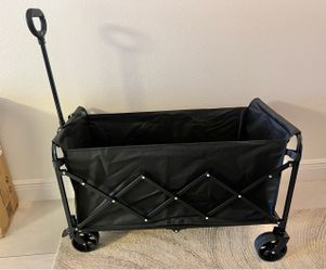 Black Folding Utility Wagon Cart
