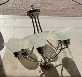 Brushed Nickel Hanging-Chandelier