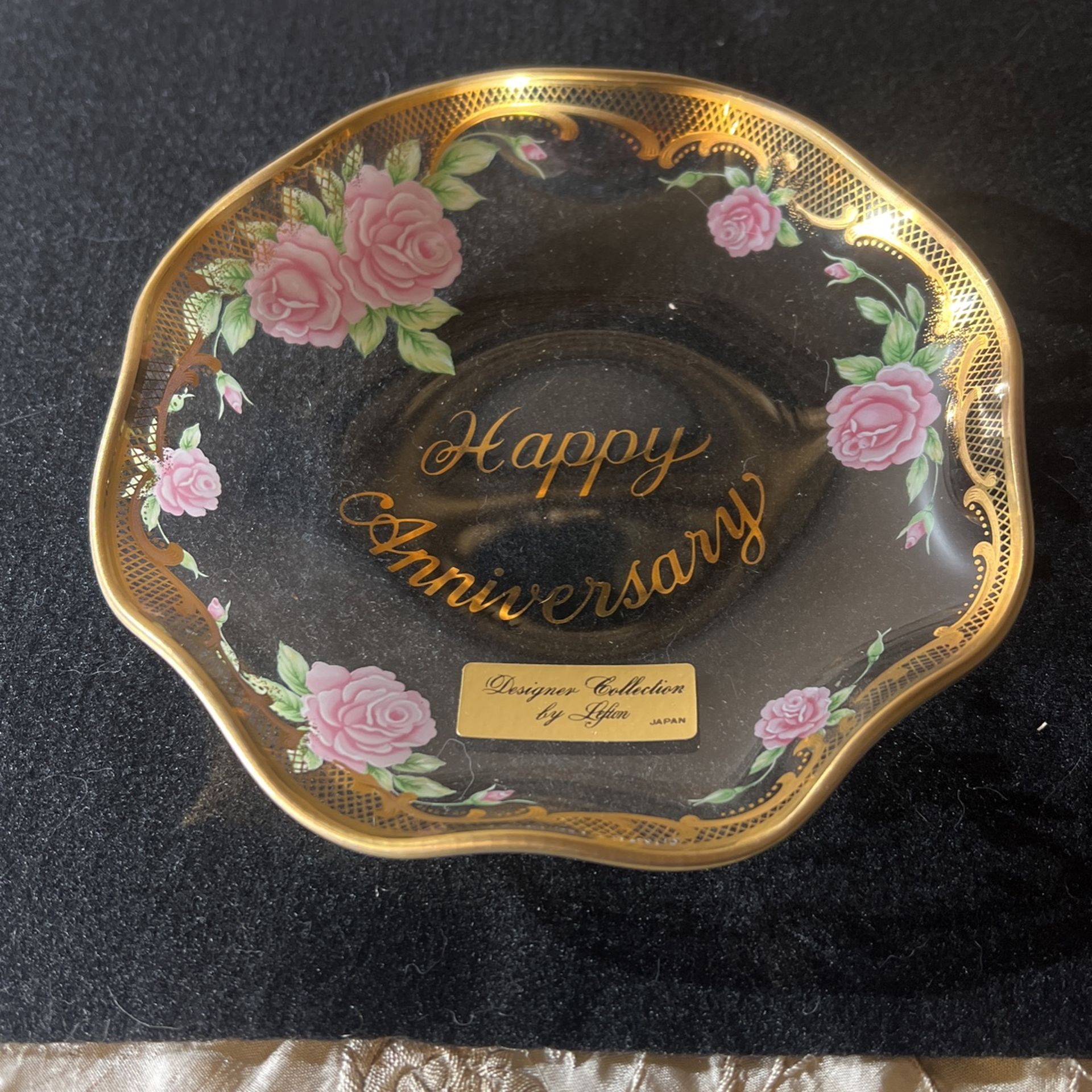 Anniversary Plate By Lefton