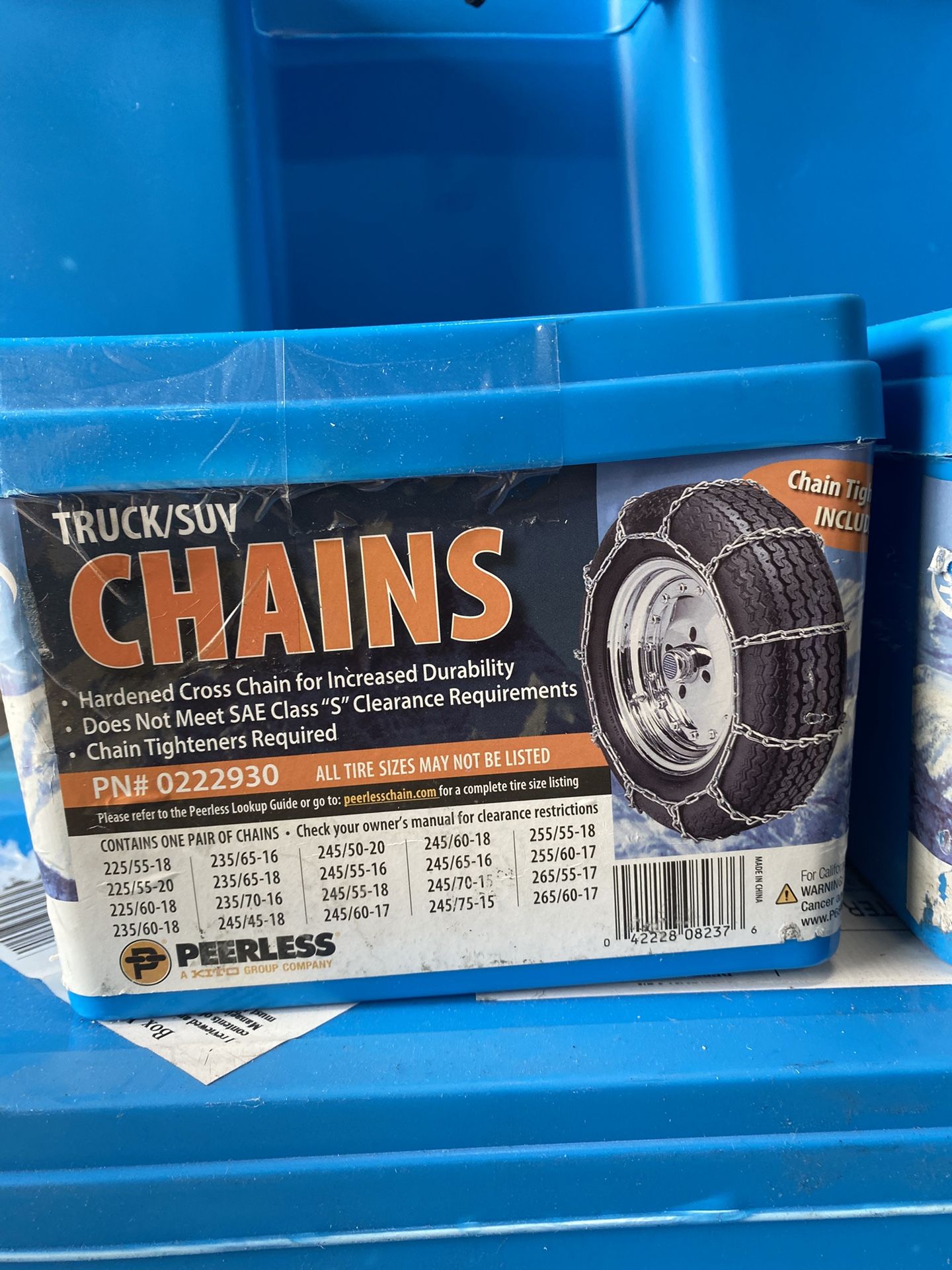Peerless Chain Truck Tire Chains with Rubber Tighteners, #0222930
