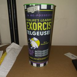 Beetlejuice Collectible Cinemark 44 Oz Cup With Straw Movie Memorabilia