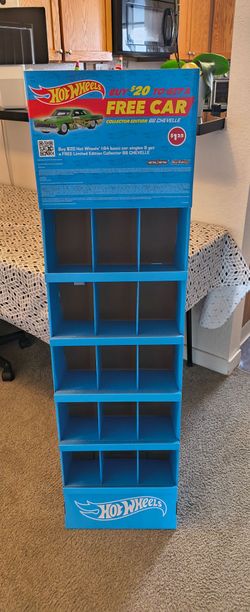I'M SELLING MY HOT WHEELS SHIPPERS - BLUE AND WHITE HOT WHEELS SHIPPER