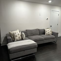 Grey Sectional Couch With Storage