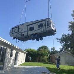 Rv Tráiler Sheds Relocate, Movemo Casitas De Patio Crane 