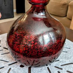 Red Glass Vase