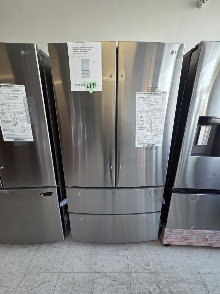 Lg Stainless Steel 4-doors French Door Refrigerator New 6month's Warranty 