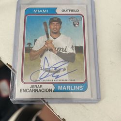 Topps Heritage Jerar Encarnacion Signed Rookie Card 