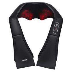 SHOULDER & NECK MASSAGER WITH SHIATSU KNEADING MASSAGE AND HEAT