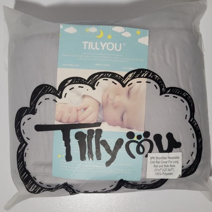Tillyou crib cheap rail cover