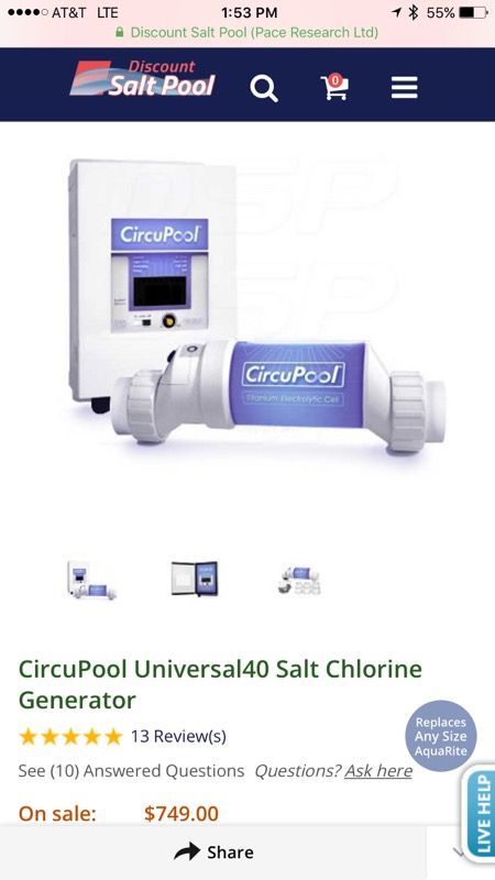 Circu Pool universal 40 Salt chlorine generator