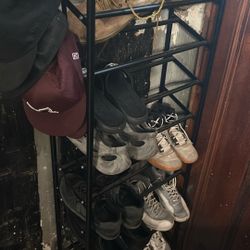 Black Metal Shoe Rack 