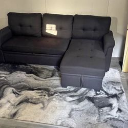 BLACK sectional sleeper 🖤✅🖤✅