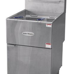 🔥Serv-Ware SGF-70L 21" Floor Model LP Gas Full Pot Fryer w/ 70 Lbs, 150.000 BTU🔥