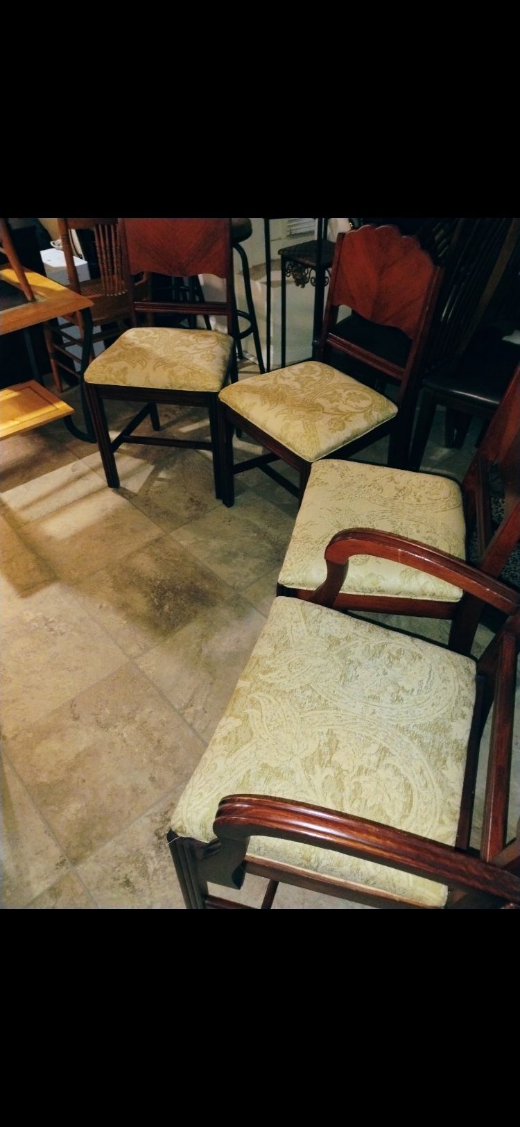 Wooden dining chair set