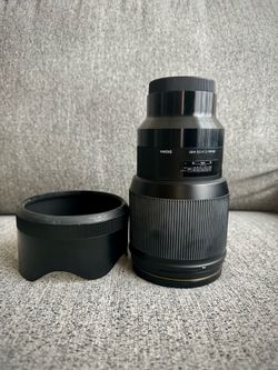 Sigma 85mm f1.4 Art lens. For Sony