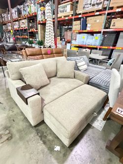 Oversized Thomasville Chair with ottoman