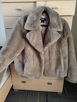 DKNY Faux Fur Teddy Coat