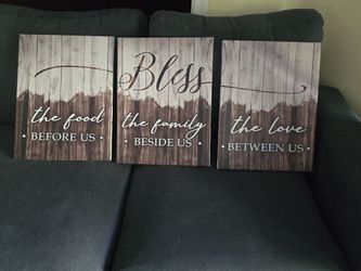 Blessed. Canvas Wall Art 3 Piece Set 