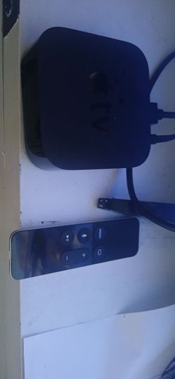 Apple TV plus remote, all cables