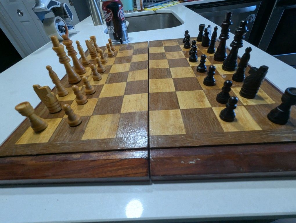 Wooden Portable Chess Set