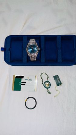 Authentic Rolex Datejust II 41 Steel Blue Roman Dial Mens Watch 116300 Card