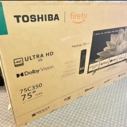 75 Toshiba Tv Smart 4k HDTV In Box 6 Month Warranty.  Free Delivery 
